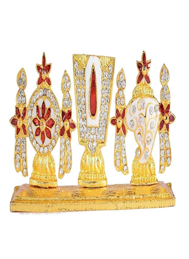 GCT Tirupati Balaji Idol Lord Venkateswara Idol (G-121) Color Metal Statue for Car Dashboard Home Décor Mandir Pooja Murti Temple Puja Office Table Showpiece - Image 1